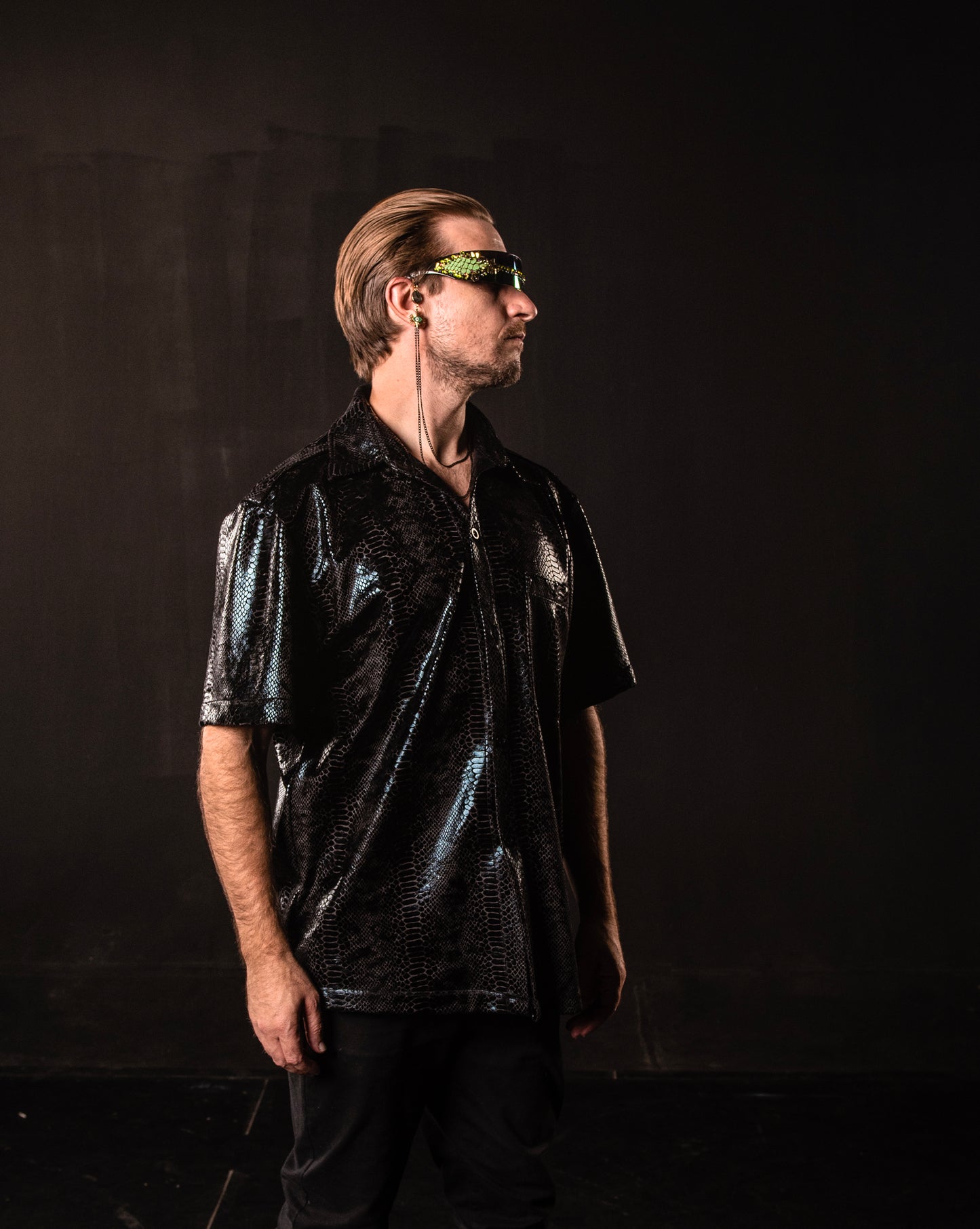 Apollo Snake Velvet Button Down image 1