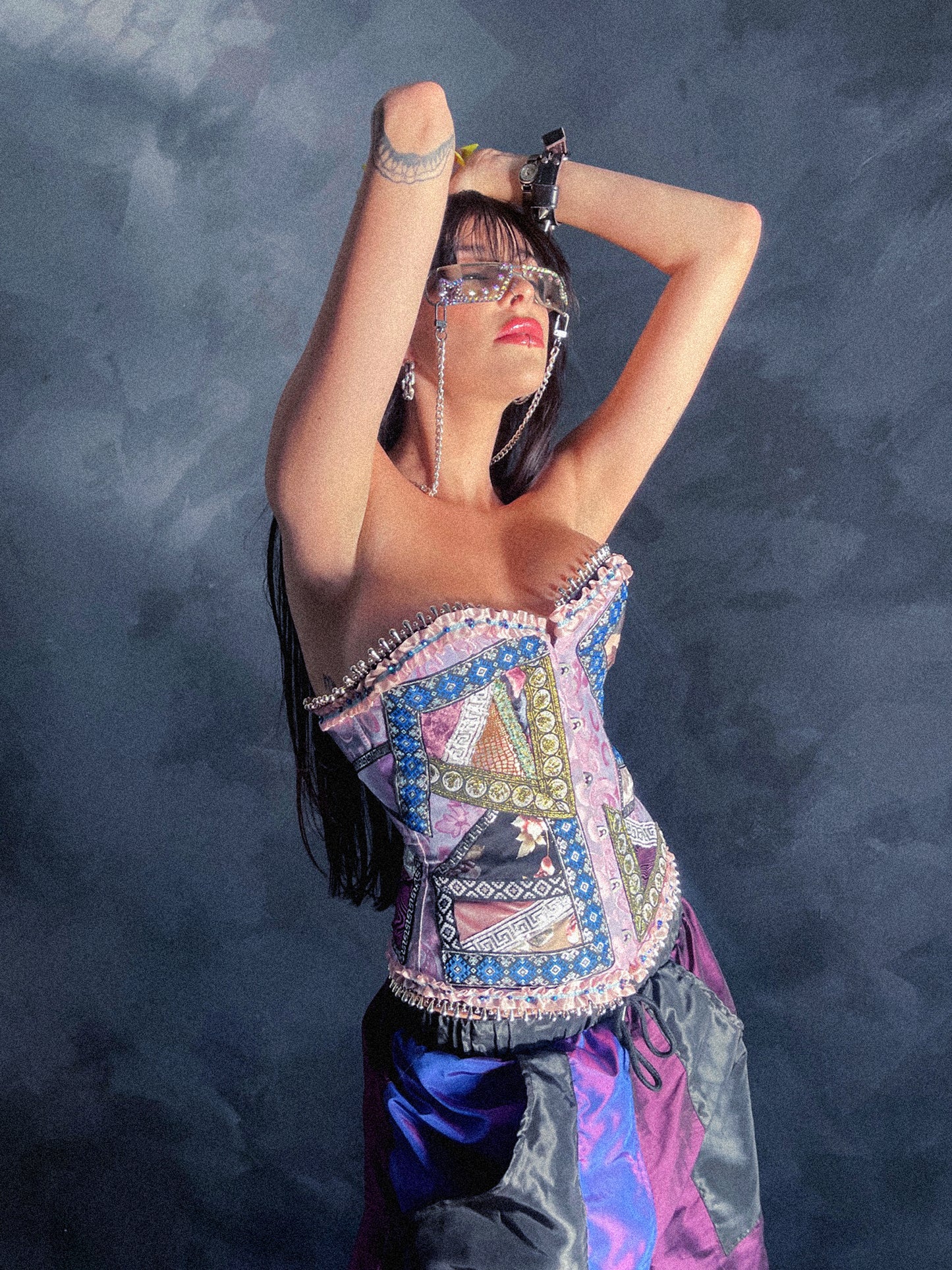 Cotton Y2Kandy Up-cycled Corset image 2