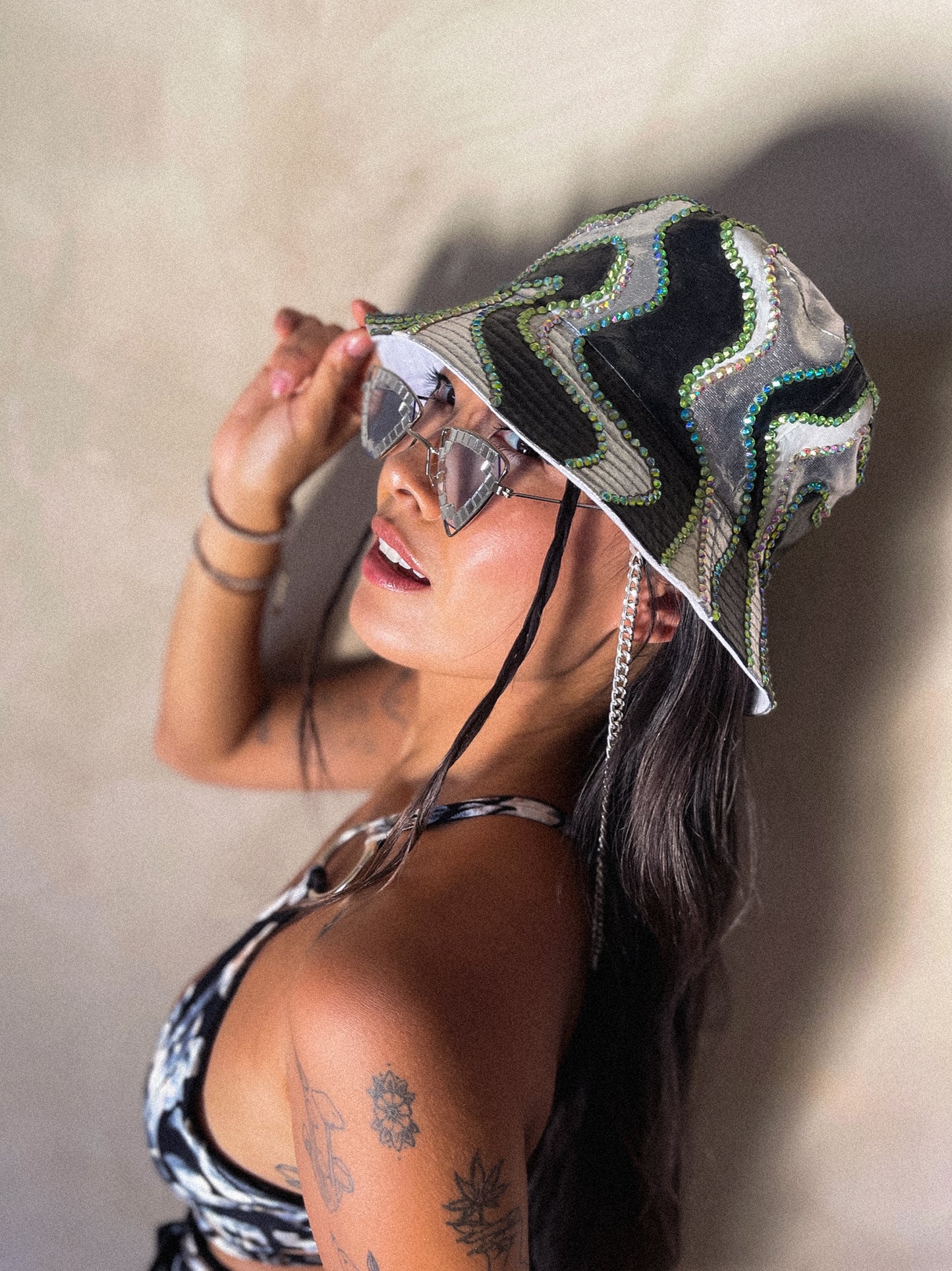 Chrome Swirl Bucket Hat image 3