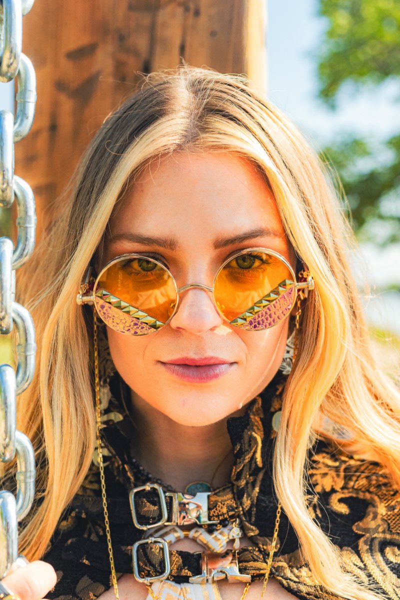 Medusa's Circle Shades - Yellow Iridescent image 2