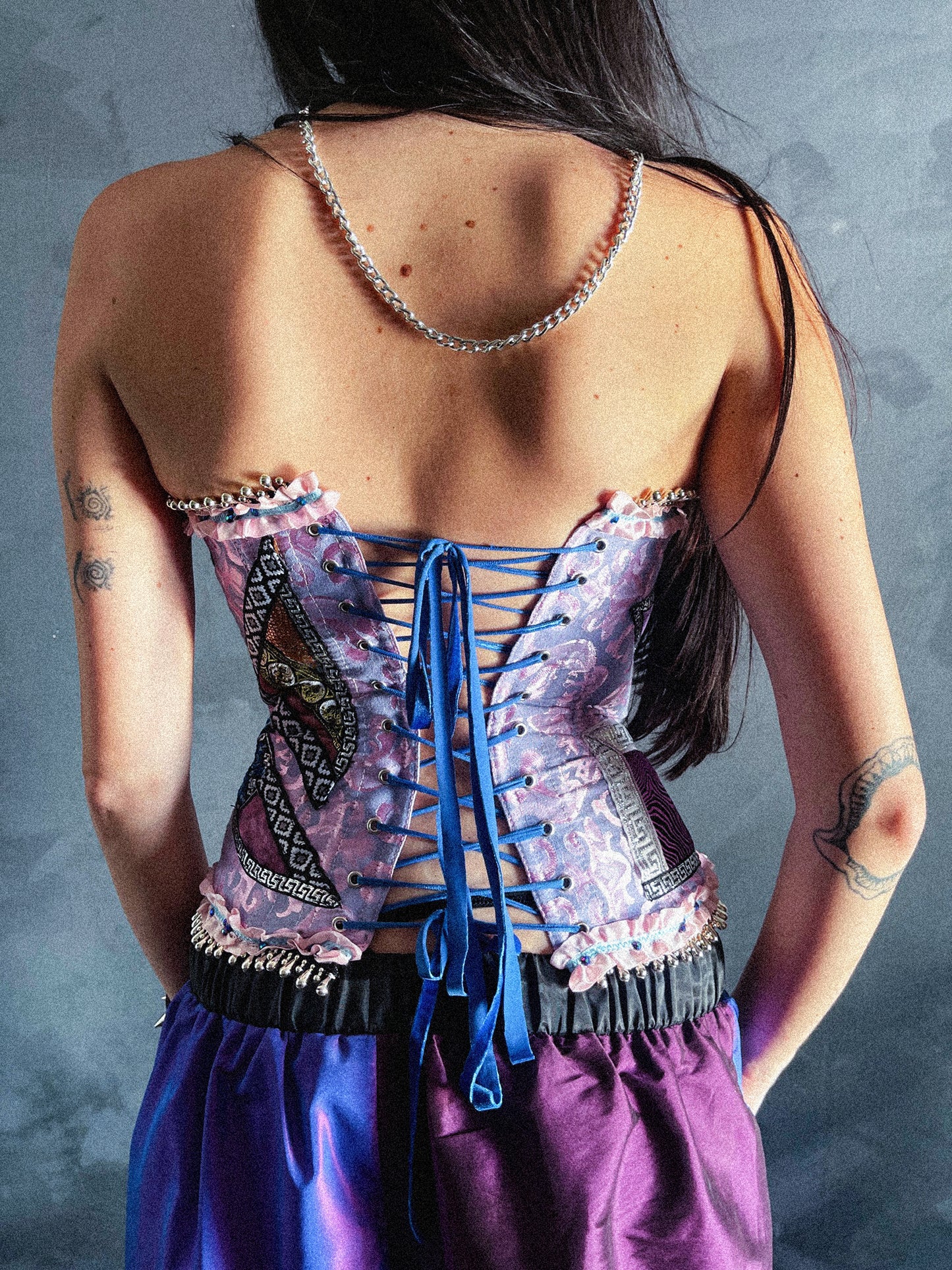 Cotton Y2Kandy Up-cycled Corset image 5