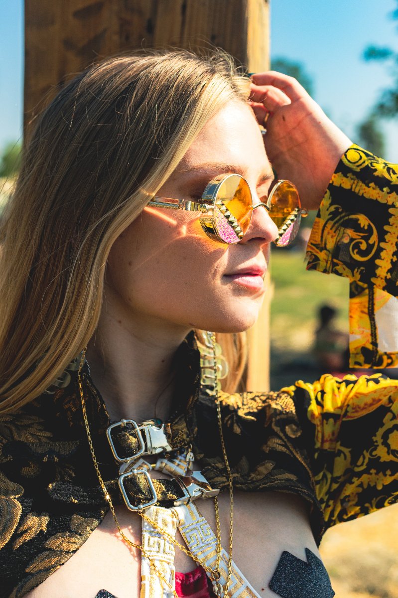 Medusa's Circle Shades - Yellow Iridescent image 3