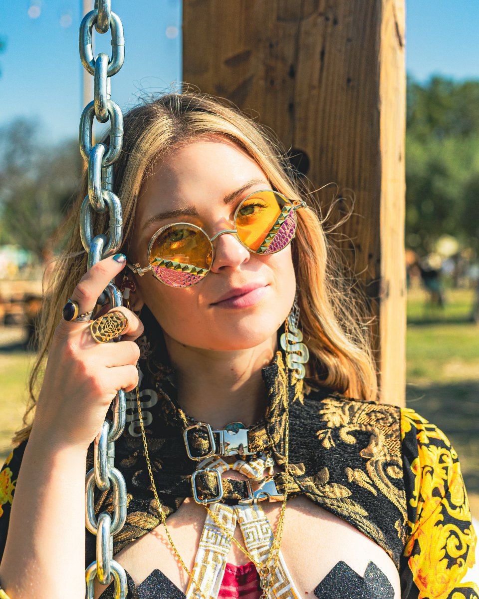 Medusa's Circle Shades - Yellow Iridescent image 1