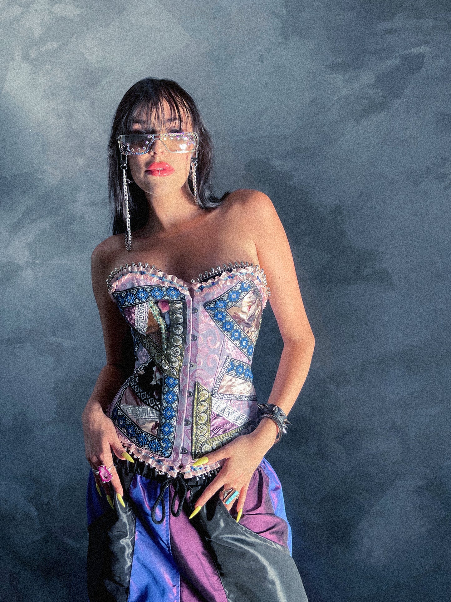 Cotton Y2Kandy Up-cycled Corset image 1