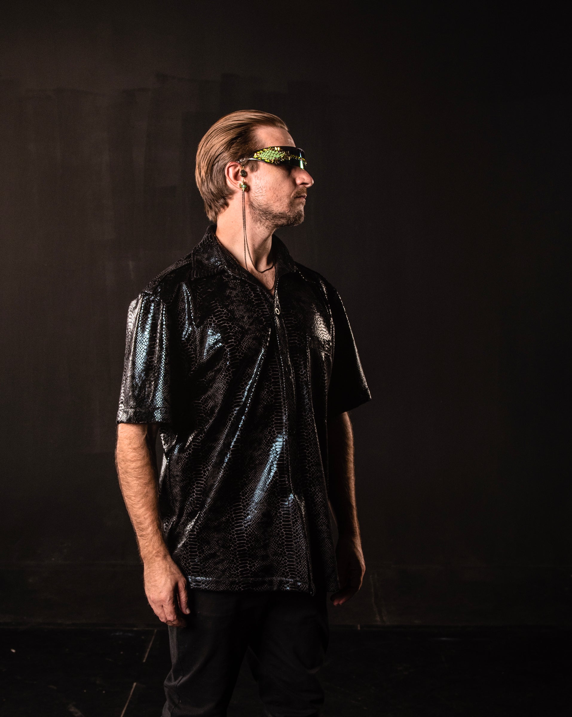 Apollo Snake Velvet Button Down image 1