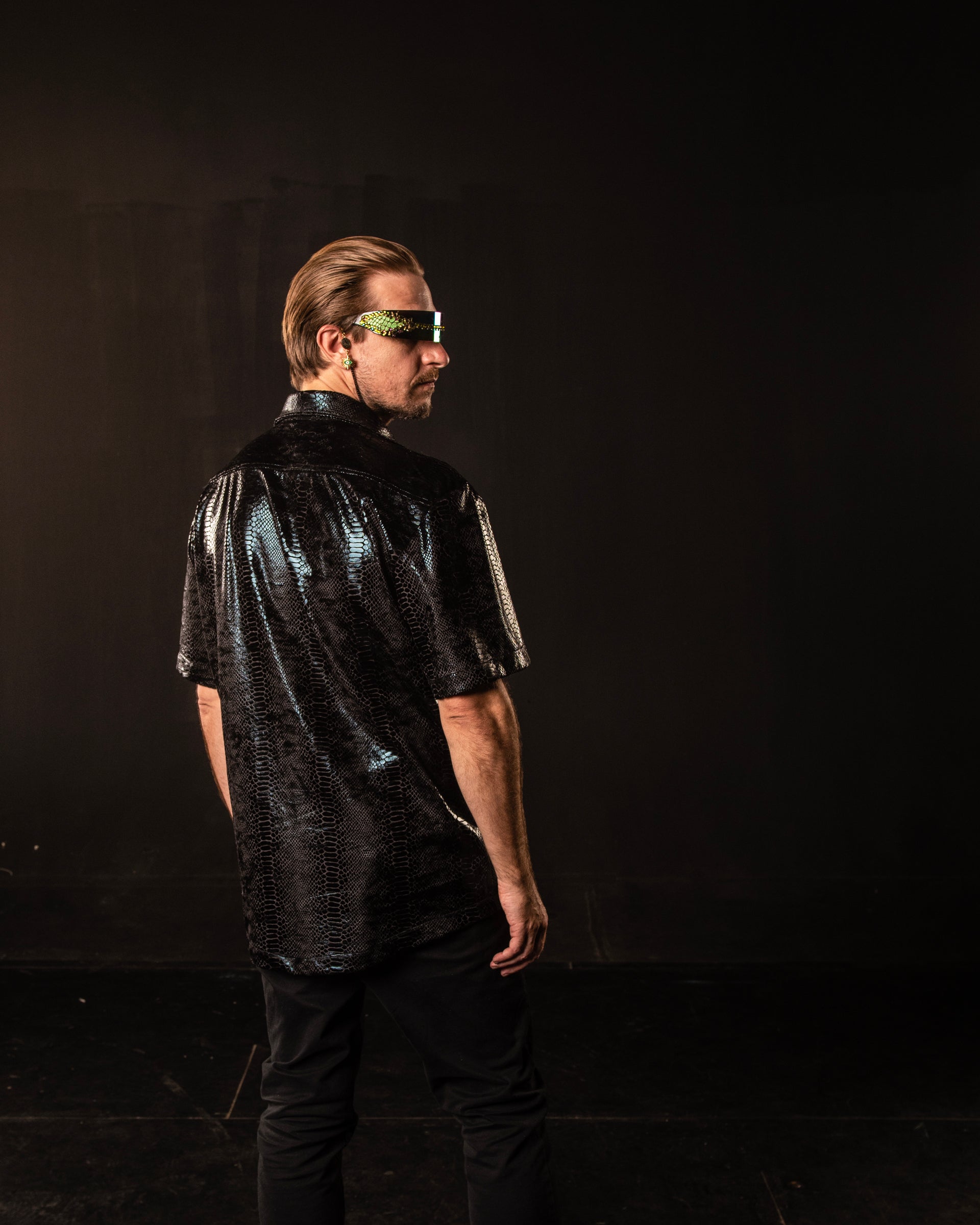 Apollo Snake Velvet Button Down image 2