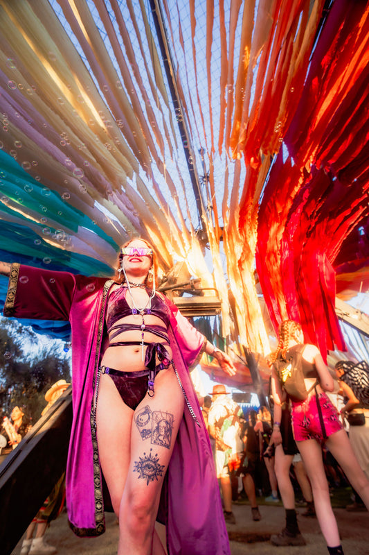 Lilac Velvet Slim Unisex Duster