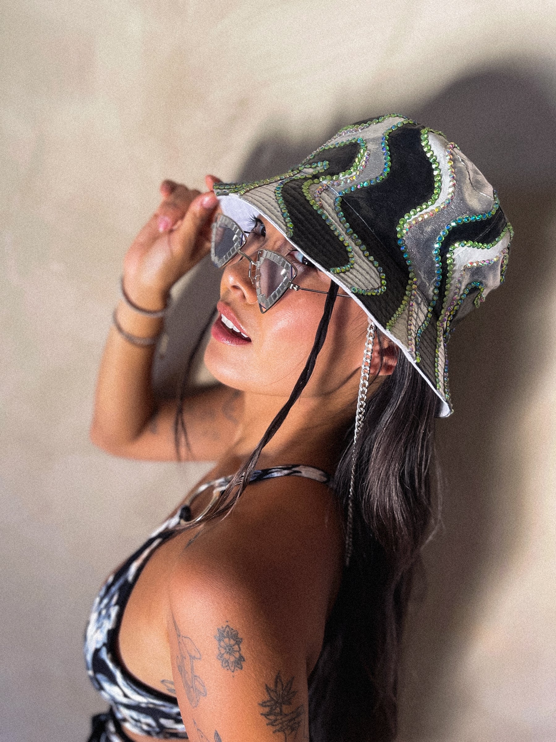 Chrome Swirl Bucket Hat image 3