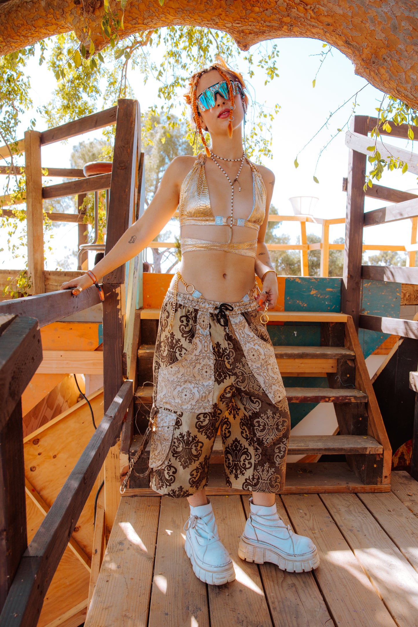 Creme Brûlée Upholstery Cargo Shorts