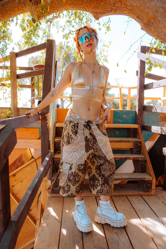 Creme Brûlée Upholstery Cargo Shorts
