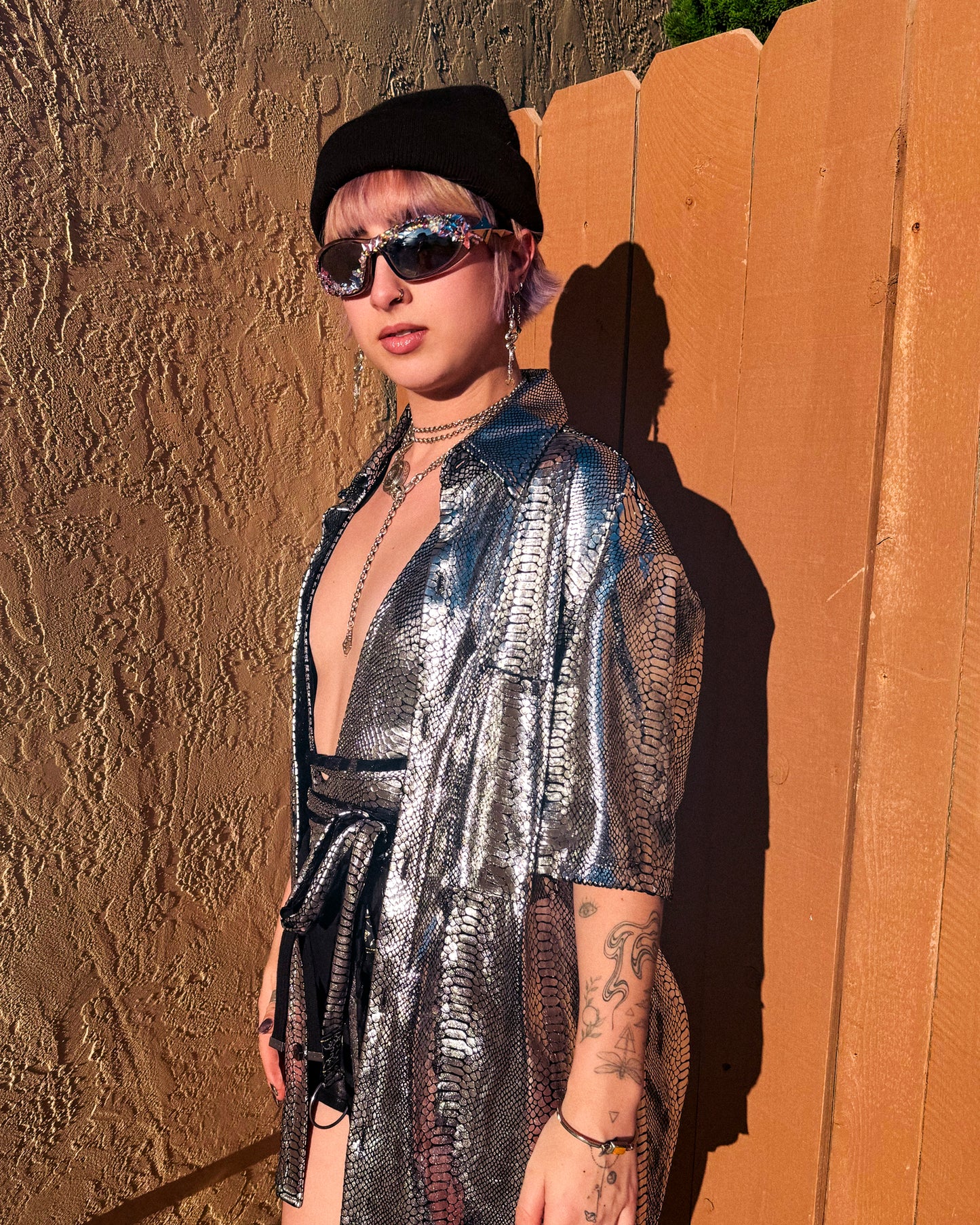 Chrome Serpent Button Down