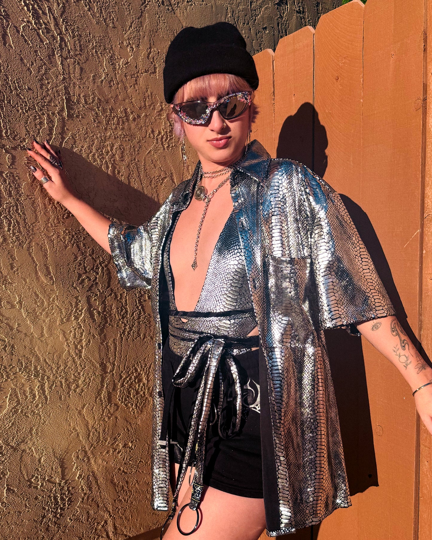 Chrome Serpent Button Down