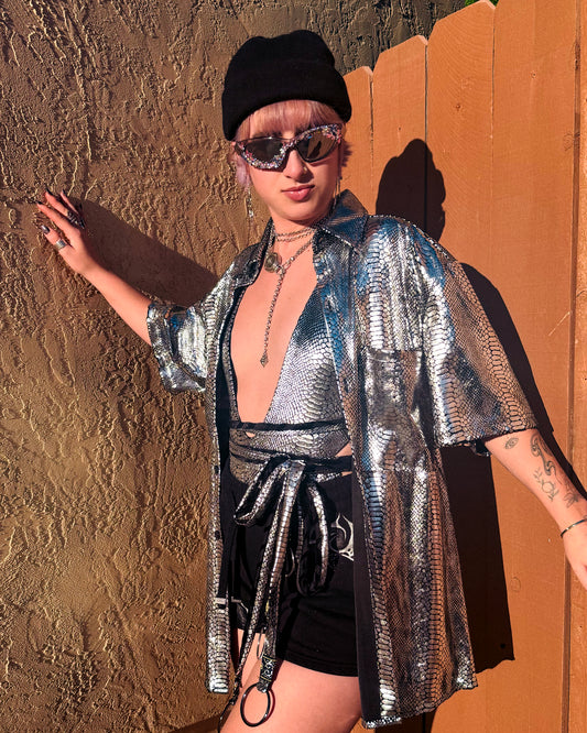 Chrome Serpent Button Down