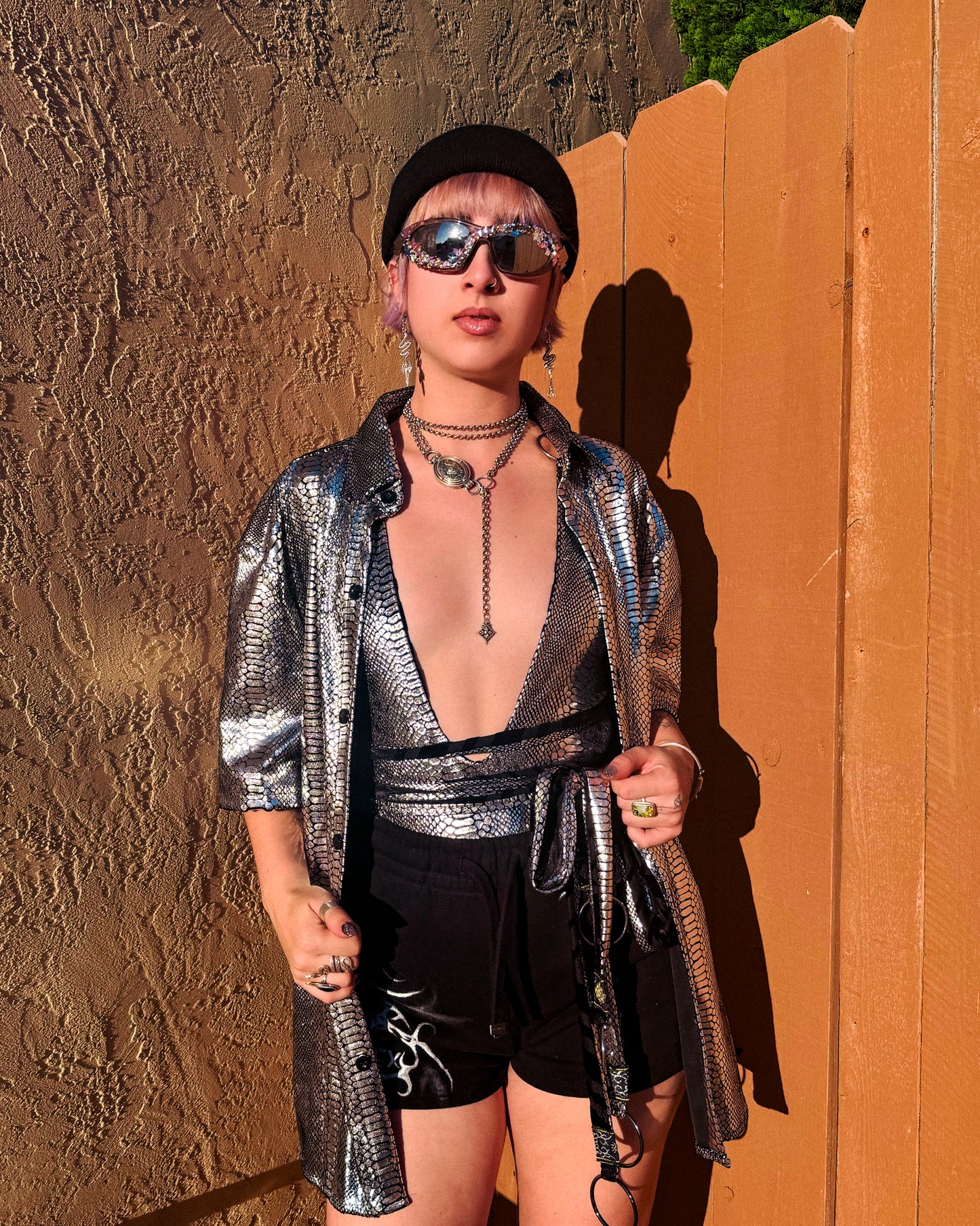 Chrome Serpent Button Down