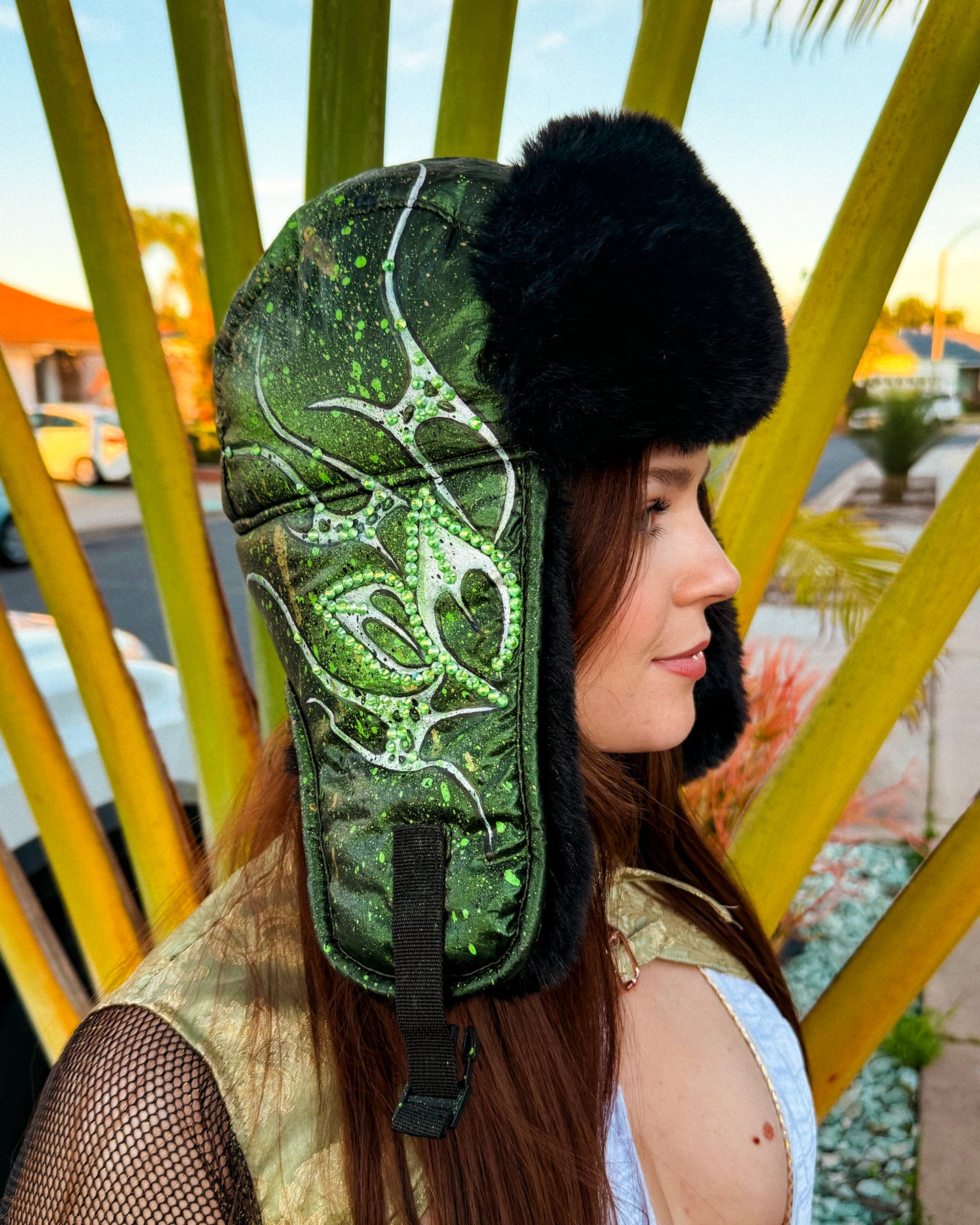 Evergreen Hand-Painted Furry Hat (SOLD OUT!)