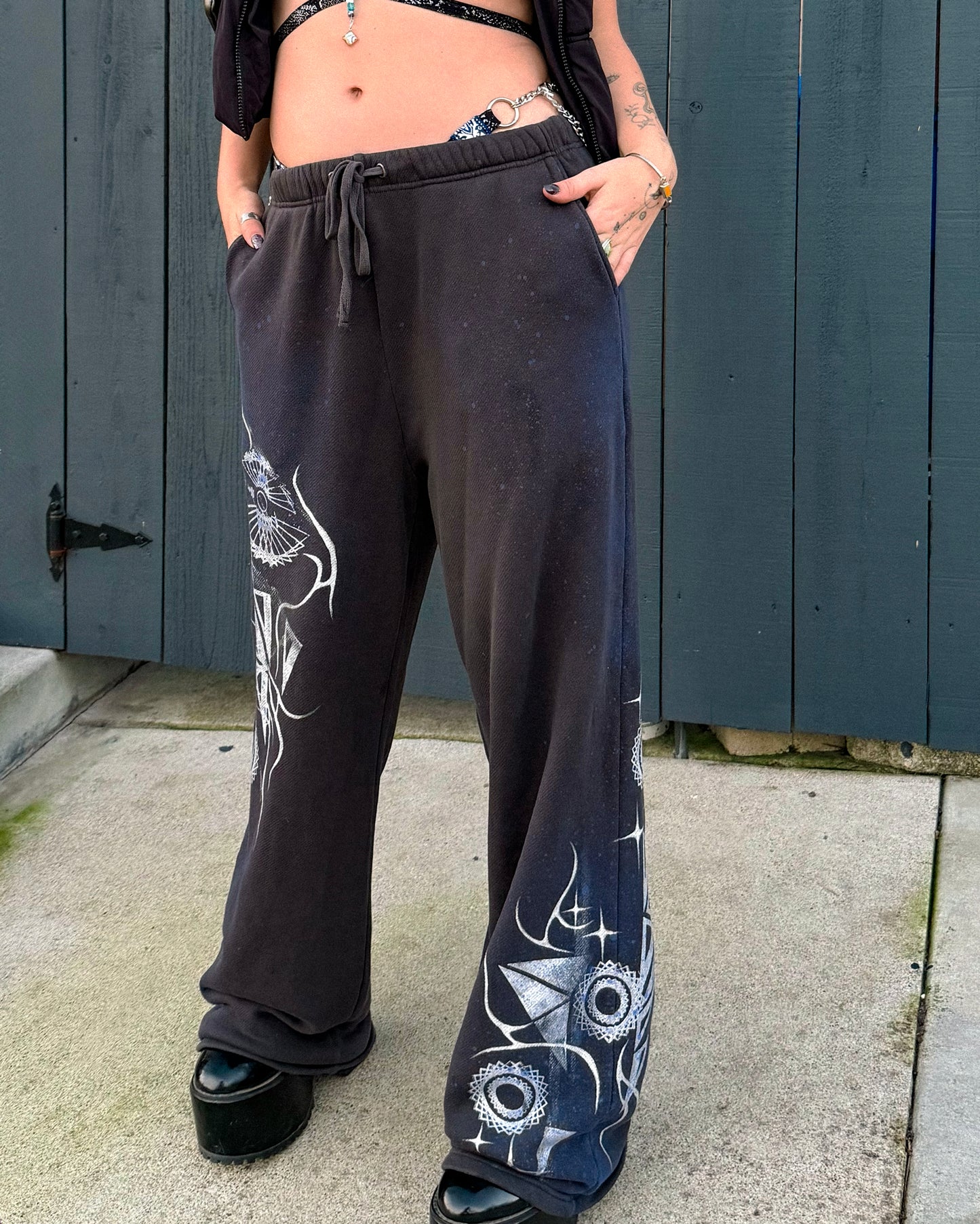 Grey Deity Printed & Painted Sweatpants (SOLD OUT!)