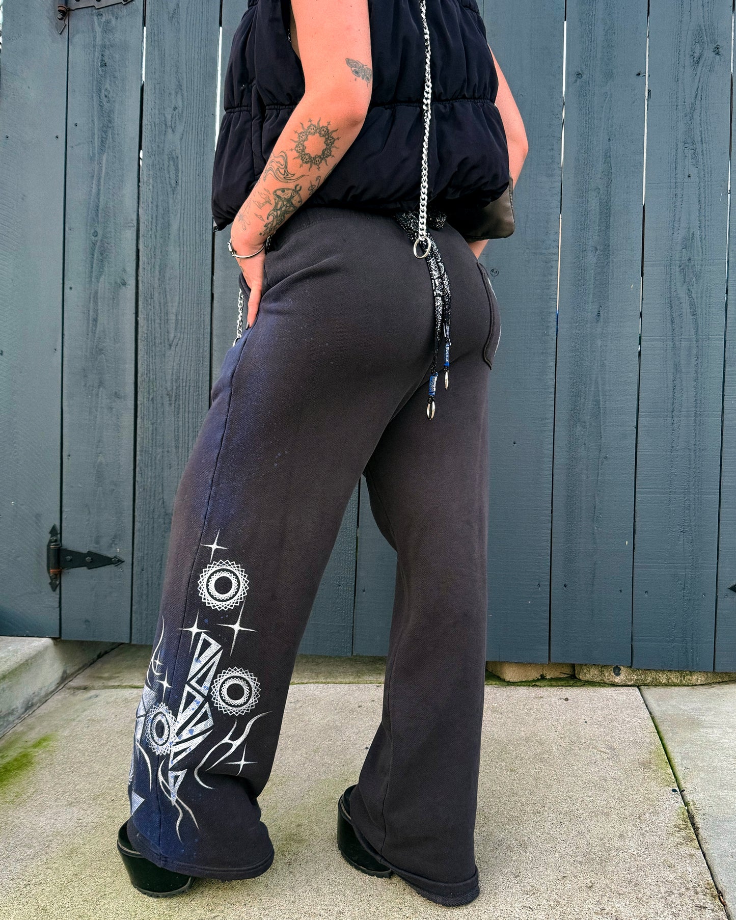 Grey Deity Printed & Painted Sweatpants (SOLD OUT!)