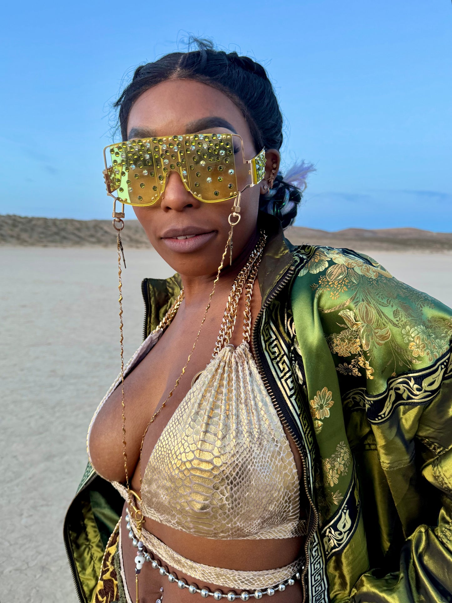 Kiwi Raindrop Oversized Shades