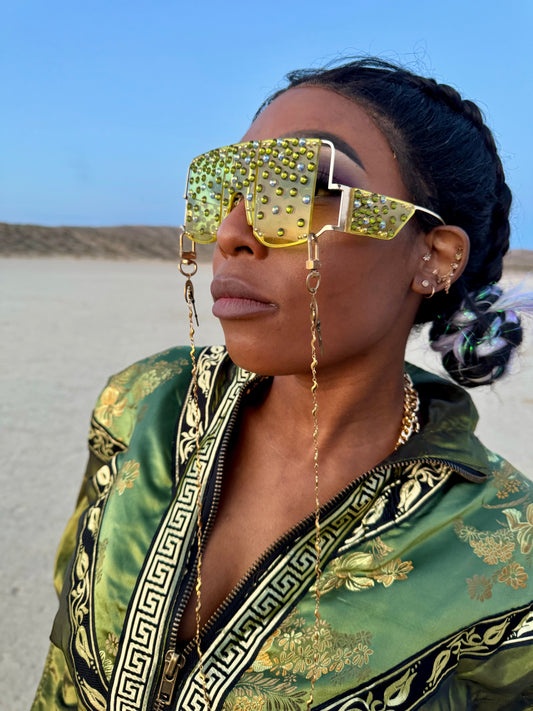 Kiwi Raindrop Oversized Shades