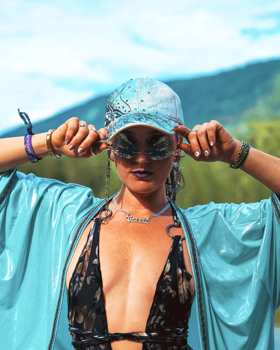 Electricity Hand-Painted Genuine Leather Hat