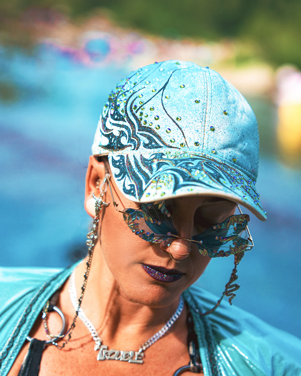 Electricity Hand-Painted Genuine Leather Hat