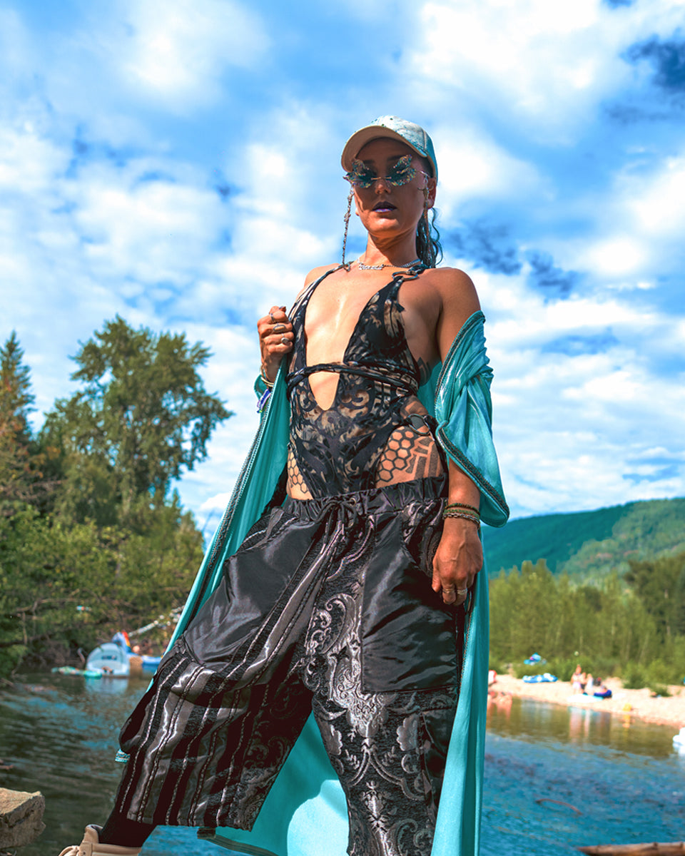 Electric Liquid Metal Slim Unisex Duster