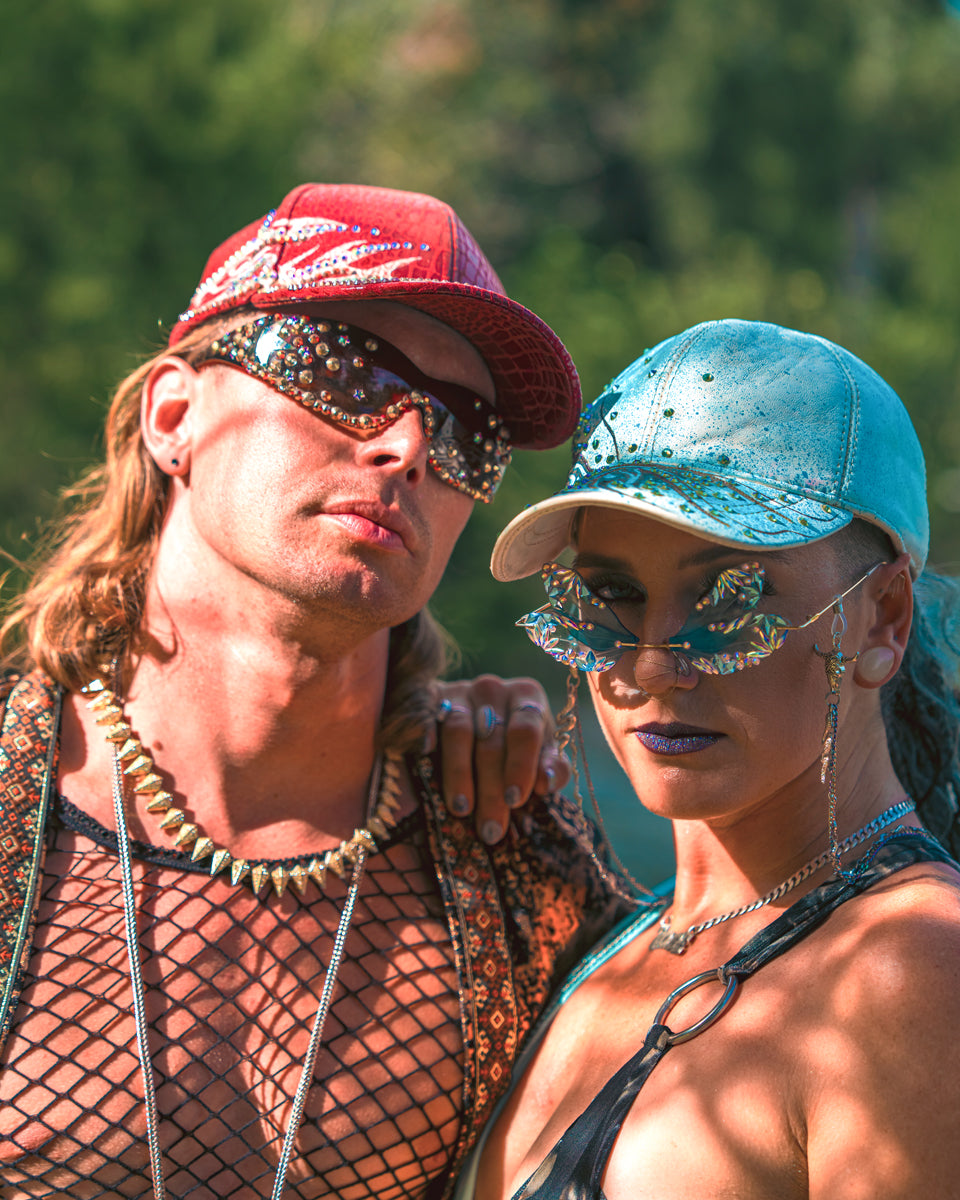 Electricity Hand-Painted Genuine Leather Hat