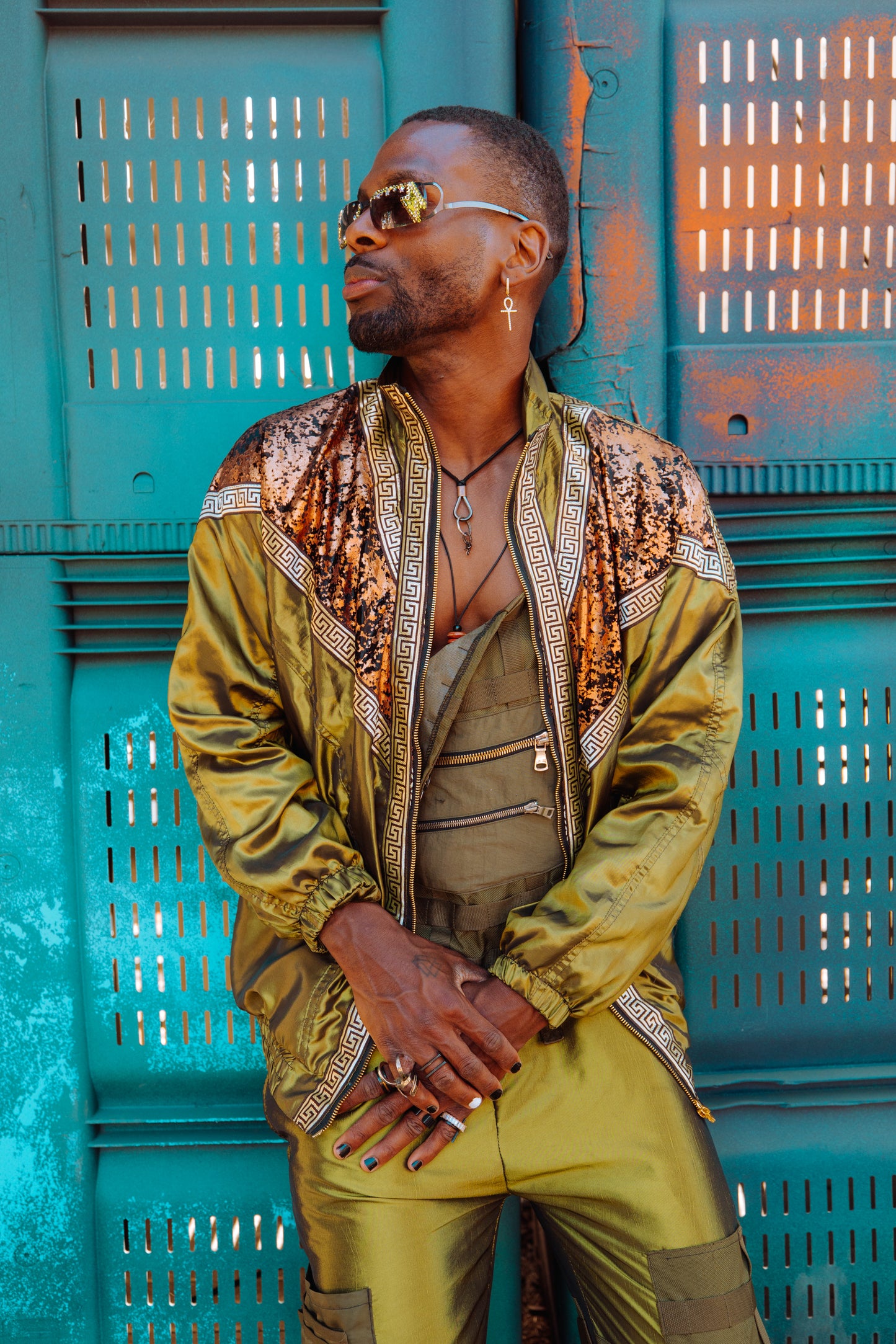 Gilded Jade Unisex Bomber Jacket
