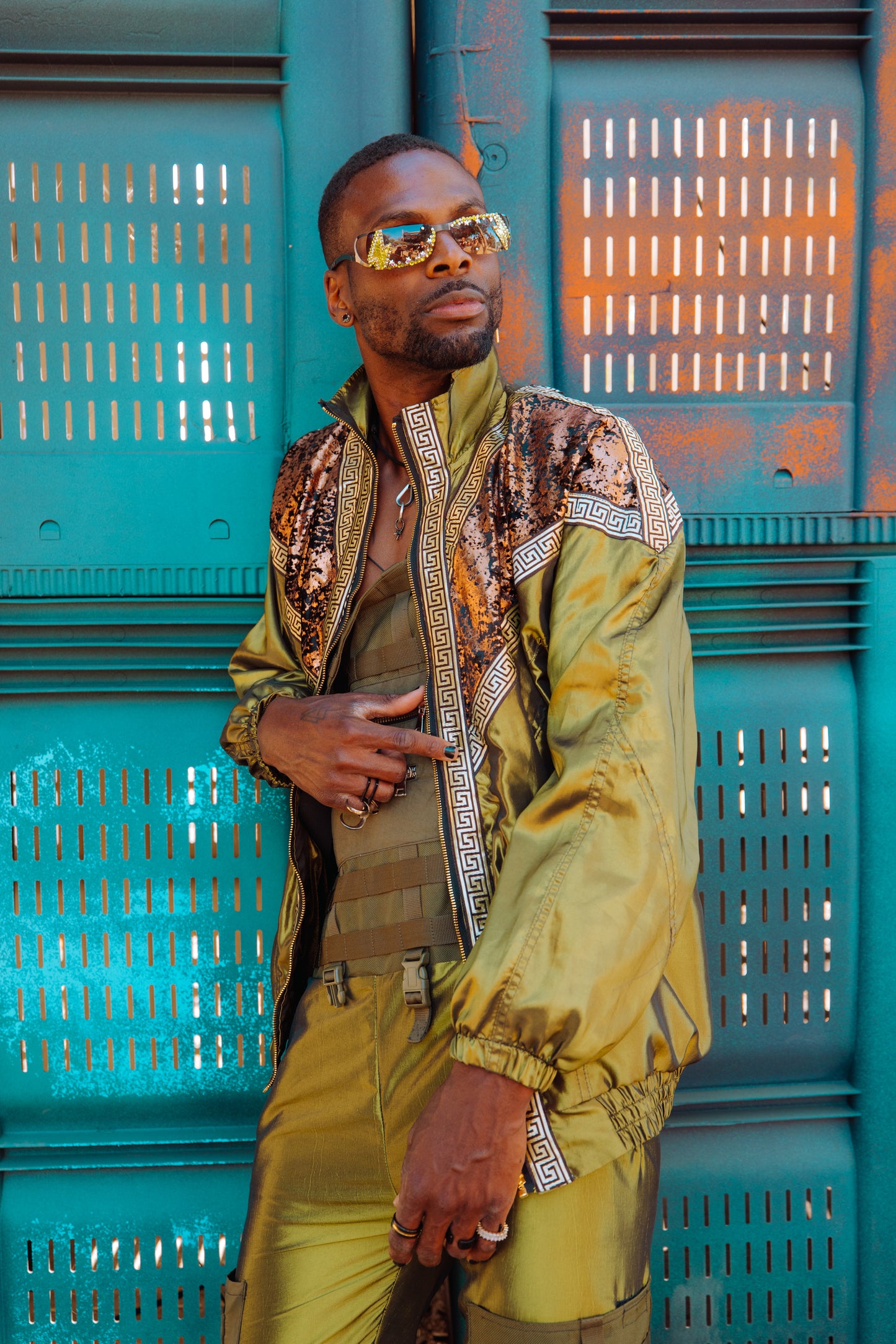 Gilded Jade Unisex Bomber Jacket
