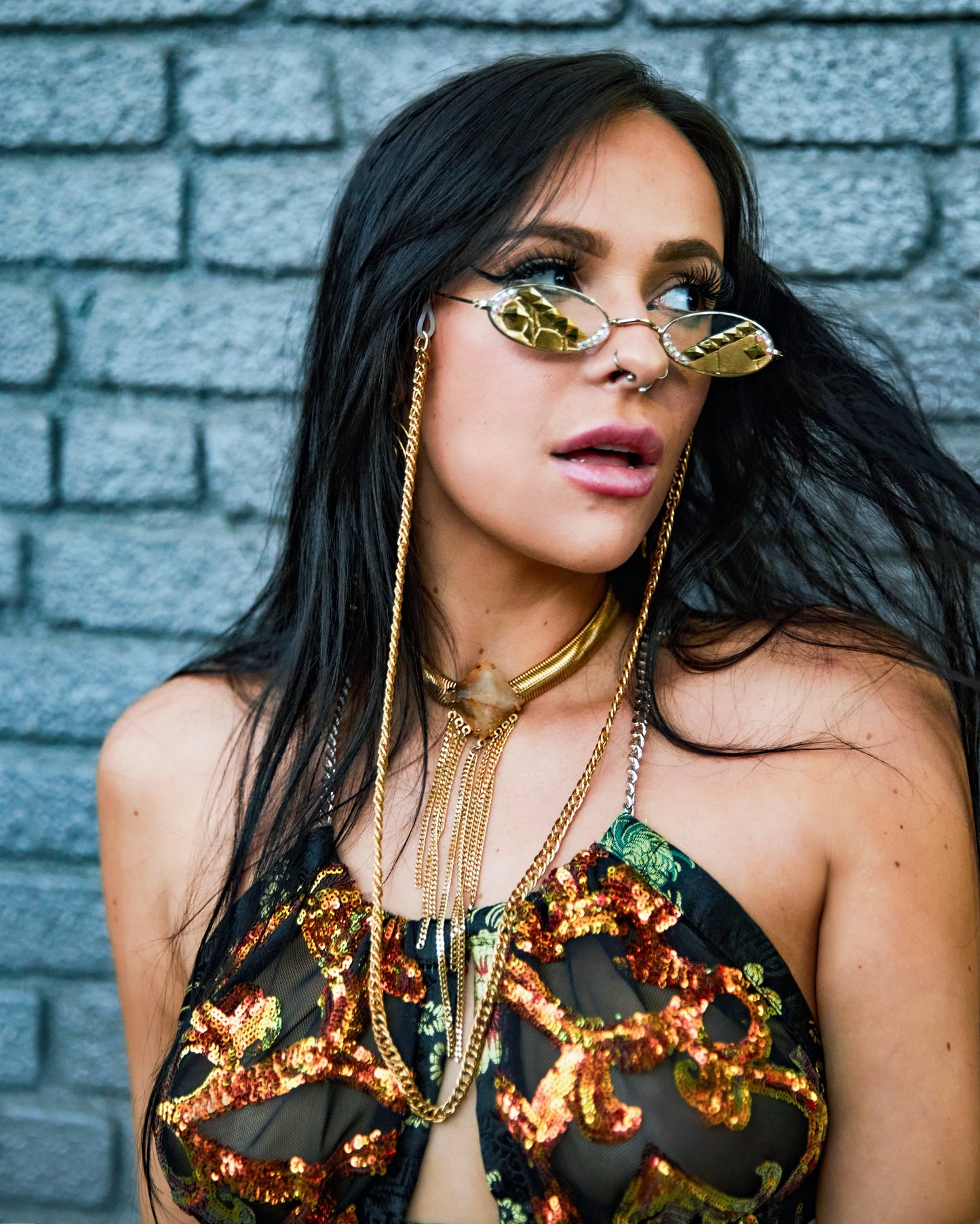 Golden Aura Oval Glasses - Gold image 0