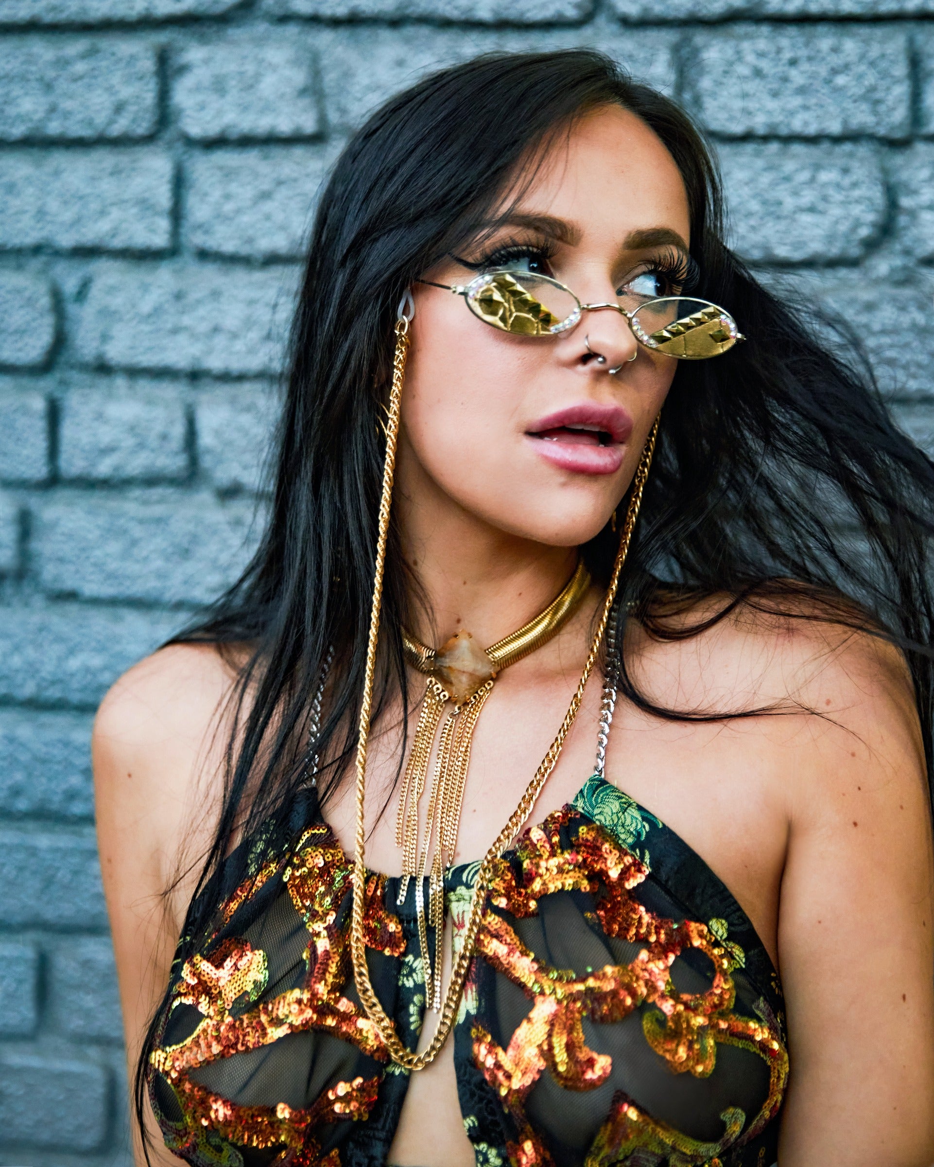 Golden Aura Oval Glasses - Gold image 0