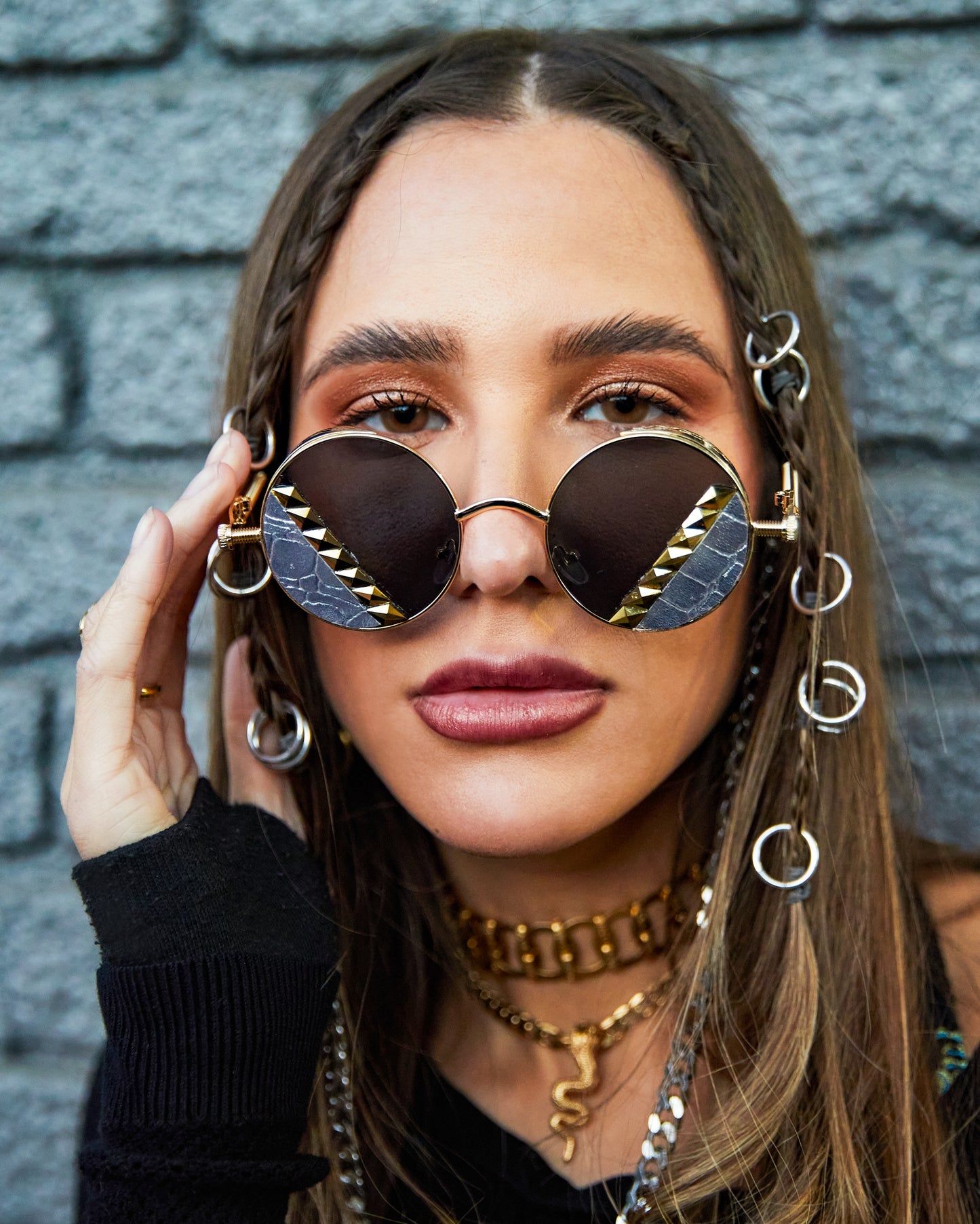 Medusa's Circle Shades - Mixed Metal image 2