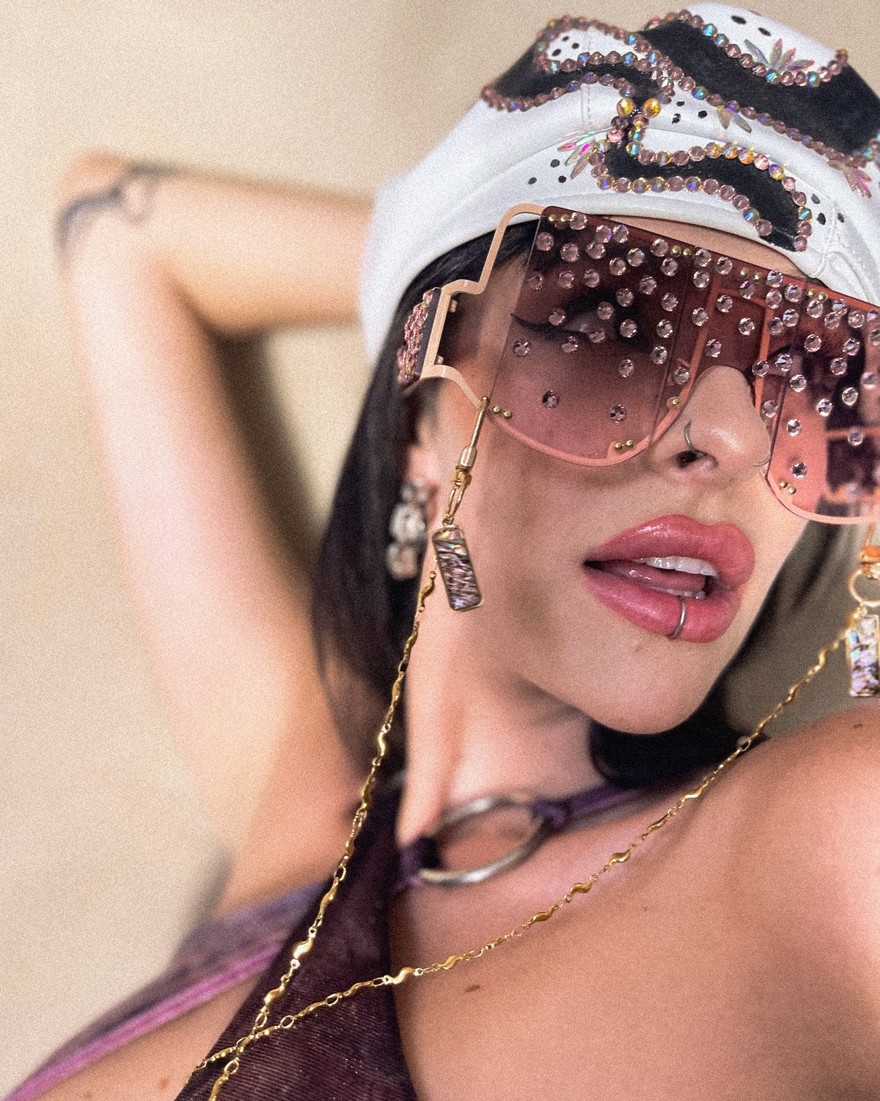 Lilac Raindrop Oversized Shades image 0