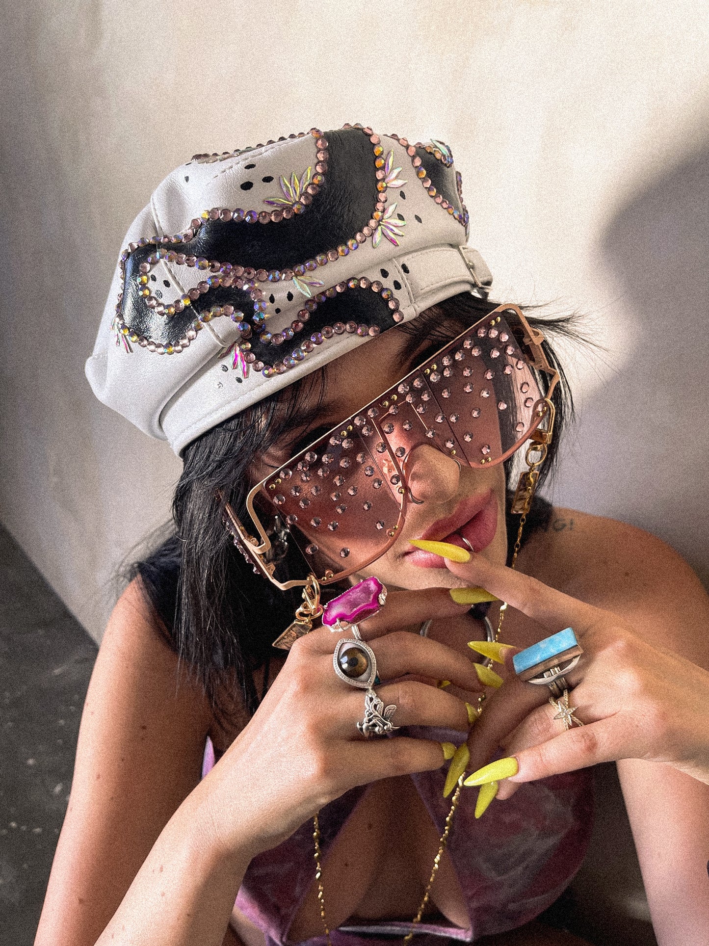 Lilac Raindrop Oversized Shades image 1